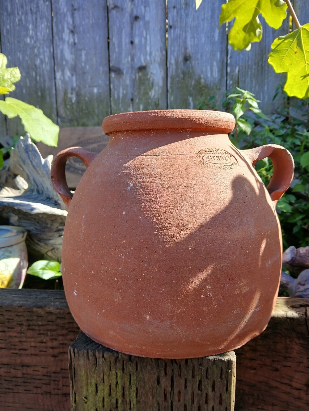 Vintage Handmade Clay Storage Pot Sifnos -  Greece